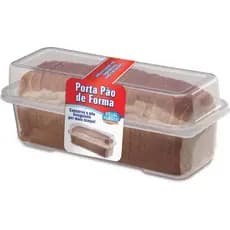 Porta Pão de Forma Transparente Retangular com Tampa 33x15x15 Livre de BPA Recipiente de Pães