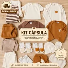 Kit Minimalista Boho 18 peças Cápsula Roupa De Bebê Pronto Para Maternidade Enxoxal Menino Menina