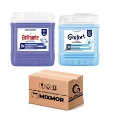 Lava Roupas Líquido Brilhante Alta Performance 7L + Amaciante Diluído Comfort 7L