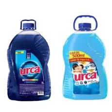 KIt lavanderia 01 Lava Roupas Liquido Urca 5L(azul) + 01 Amaciante Urca 5 L(azul)