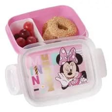 Pote Marmita Infantil Com Trava Minnie 630ml Plasútil Rosa