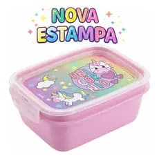 Marmita Bebê Pote Hermético Infantil Merenda Lanche Escolar Cor Unicórnio