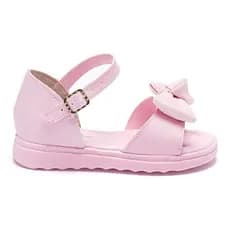 Sandália Infantil Menina Bebê Tininha Laço com Glitter Escolar Moda