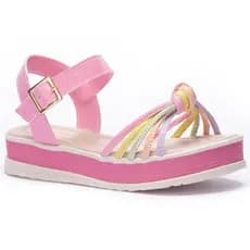 Sandália Anabela Feminina Infantil Tininha Flatform Nó Moda Fashion