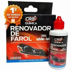 Renovador de Farol Orbi Tira Amarelado  e Aspecto Fosco  Revitalizador 50ml + Estopa