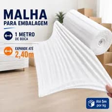 Malha Para Embalagem Expansível 5M Sofá Colchão Móveis Mudança