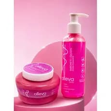 Kit Alleva Sabonete Líquido Skin Rose Essence 200ml + Creme Hidratante Shimmer 250ml | Pele Perfumada e Iluminada