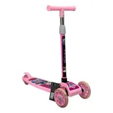 Patinete Infantil 3 Rodas Ajustável Dobrável com LED nas Rodas Azul World Brinquedos