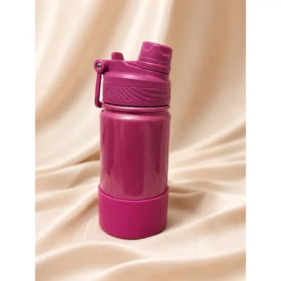Garrafa Térmica Inox 350ml Com Tampa Flip e Trava de Segurança Base Antiderrapante cores com Brilho