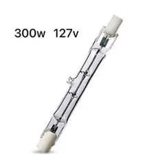 Lâmpada Palito Halógena 300W 127V 118mm R7s Brasfort