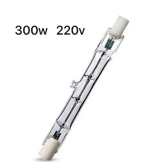 Lâmpada Palito Halógena 300W 220V 118mm R7s Ecolume