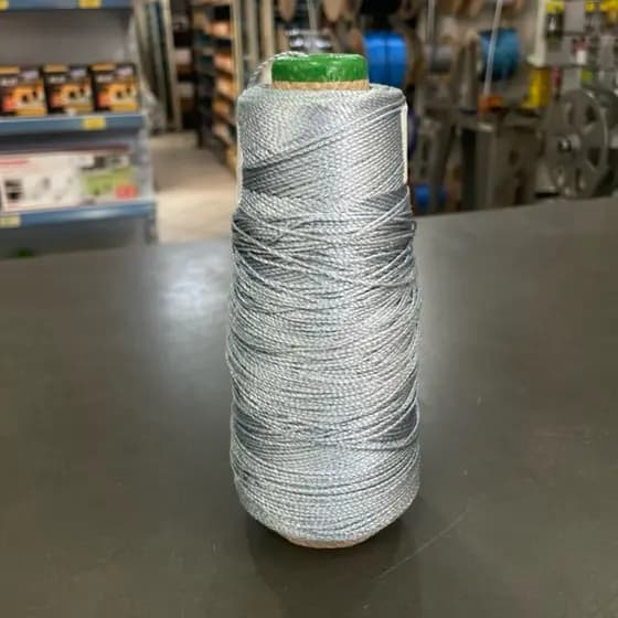 Rolo 100 Metros De Fio Encerado Cordone  1 mm  Para Artesanatos Em Geral 1 mm Na Cor Azul Acinzentado