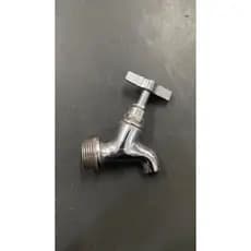 Torneira Cozinha Tanque Curta Metal Com Rosca Na Parede De 3/4 cromada