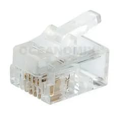 Kit Conector RJ11 Macho 6x4 CAT.3 Telefonia 30/50peças