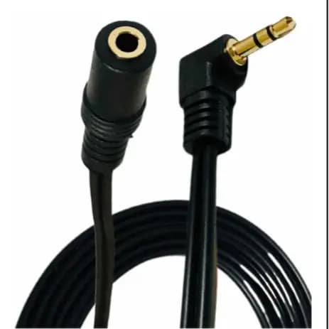 Cabo Extensor P2 Fêmea / P2 Macho Pino 90 Graus 1,80 Mts Estéreo