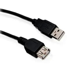 Cabo Extensão Usb 1.8 Metros 2.0 Extensor Macho Fêmea Preto