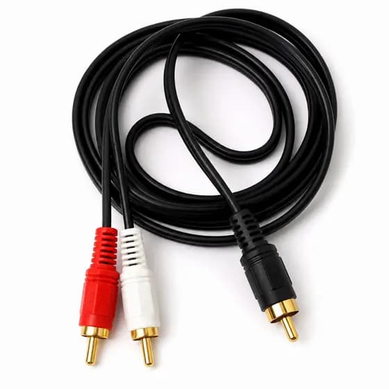 Cabo 2 + 1 RCA 2 metros Cabo Y 1 Rca Macho 2 Rca Macho - Cabo Audio