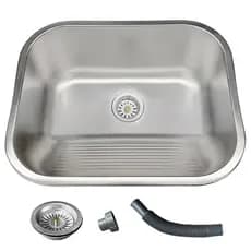 Tanque Inox Lavanderia 55x45 Com Válvula Aço Inox Brinovar