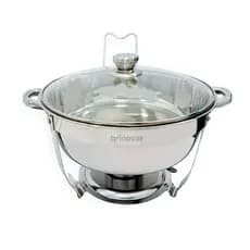 Rechaud Redondo Banho Maria Aço Inox Brinovar 5 Litros