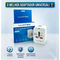 Adaptador Universal De Tomada Internacional Bivolt Luatek