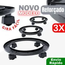 Kit Suporte de Gás Com Roda Para Botijão GLP Porta Vaso Gás Bujão Cozinha Quintal