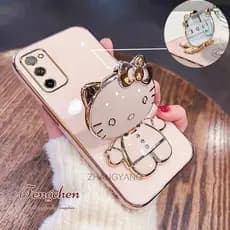 Caixa De Silicone Samsung S20 FE S20 ULTRA S20 PLUS S20 TPU Capa Macia 3D Cute Cat Bracket Phone Case Anti-Gotas Câmera