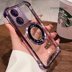 Capa Para POCO X7 Pro , À Prova De Choque , Galvanizada , Transparente , De Alta Definição , Estética , design De Sucção
