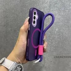 Capa Para Samsung A26 5G A36 5G A56 5G De Telefone anti-Queda Fosca Avançada Com Anel De Sucção Magnética Da Mesma Cor N