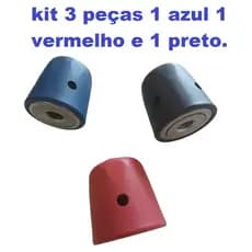 Pesos (pino) Universal Panelas de Pressão 2,5 a 15 litros kit com 3 peças 1Azul  1Vermelho e 1Preto