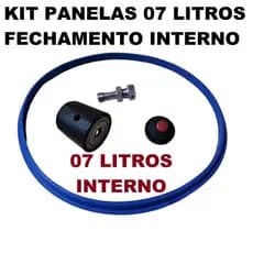 Kit panelas 7 litros fechamento interno universal  borracha silicone + peso + pino + selo  segurança