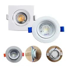 Kit 10un  Luminária Spot Led 7w 10w Redondo Quadrado  branco frio branco quente Embutido  Bivolt
