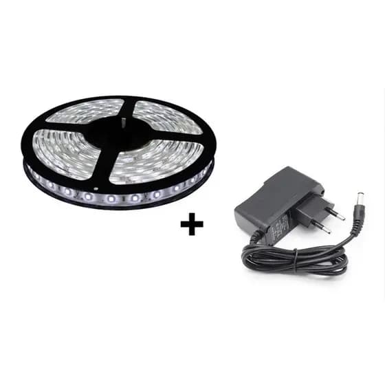 Fita Led 3528 5050 Ip65 Prova Dágua Rolo 5 Metros 300 Led Silicone Bivolt  Dupla Face com /sem Fonte