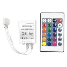 1Un 2Un 3UnControlador + Controle 24 Teclas P/ Fita Led Rgb 5050 E 3528