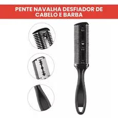 Pente Navalha Desfiador de Cabelo e Barba