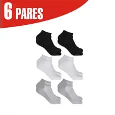 Kit 6 Pares Meia Masculina Invisível Basica Tam.: 39/43
