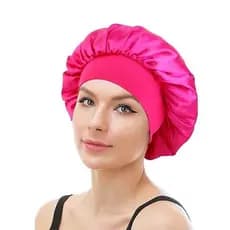 Touca De Cetim Com Faixa Antifrizz Para Dormir