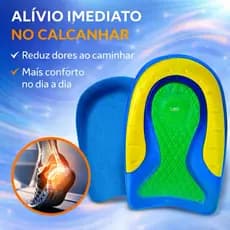 Palmilha Ortopédica Gel Conforto e Suporte Arco Alívio de Dor Fascite Esporão Uso Diário