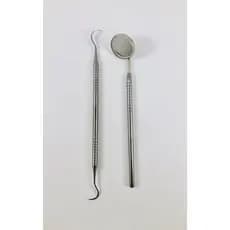 Removedor De Tártaro Foice Raspador Cureta + Espelho de Inox