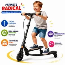 Patinete Infantil Menino Patinete Infantil 3 Rodas Patinete com Altura Ajustável - DM TOYS