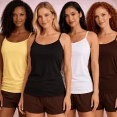 Blusinha Feminina Alcinha Básica Conforto em Poliamida