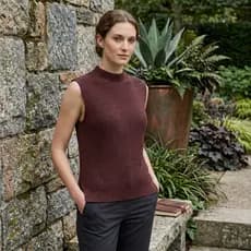 Colete Feminino de Tricô Gola Alta – Modelo Casual Elegante e Versátil