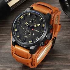 Curren 8225 relogio masculino quartzo digital relogio masculino original relógio masculino couro