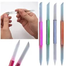 Lixa De Unha/Cutícula/Empurrador Para Esfregar/Cristal/Vidro Manicure/Pedicure