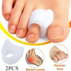 2 Pcs Separador De Dedo Do Pé Cuidados Com Os Pés Alívio Da Dor Na Almofada Corretora Polegar Em Gel De Silicone