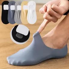 Meias Masculinas Invisíveis De Seda De Gelo Casual Sem Traços Acessórios De Moda Simples De Verão Internacional