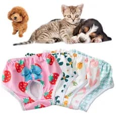 Calças Para Cães De Estimação , Roupas De Fraldas , Calcinha Cachorros , Elasticidade , Fofa , Respirável