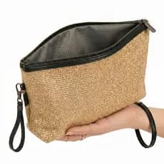 Necessaire Feminina Palha  para Viagem e Maquiagem NEC-002TZ
