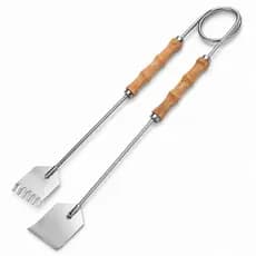 Pegador Inox 46cm Para Churrasco Carne Grelha Profissional Premium