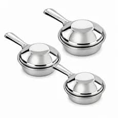 Kit 3 Queimadores Inox Rechaud Fondue Espiriteira Profissional Prime
