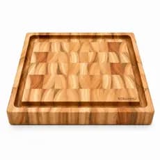 Tábua Churrasco Madeira Invertida 40x30 Grossa Profissional Premium Stevano